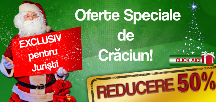 Mos Craciun pentru Juristi reduceri de 50%