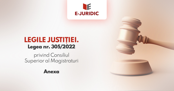 Legea nr. 305/2022 privind Consiliul Superior al Magistraturii - ANEXA