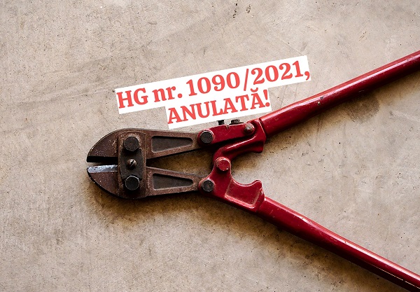 HG nr. 1090 privind prelungirea starii de alerta, ANULATA!