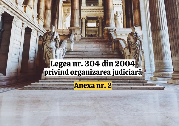 Anexa nr. 2 - Legea nr. 304/2004 privind organizarea judiciara