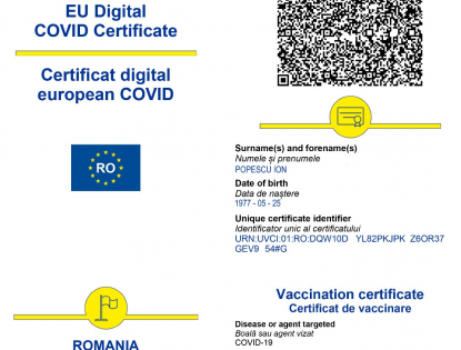 Romanii pot obtine certificate digitale COVID. Portalul dedicat, disponibil de joi
